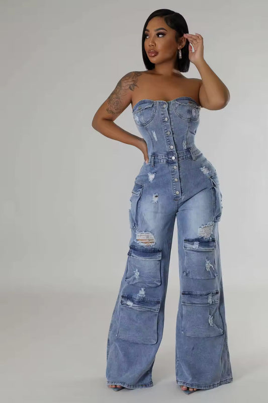 Carol Denim Jumpsuit