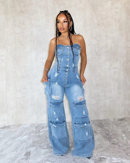 Carol Denim Jumpsuit